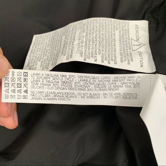 ZARA Black Faux Leather Full Zip Bomber Jacket - Picture 15 of 16